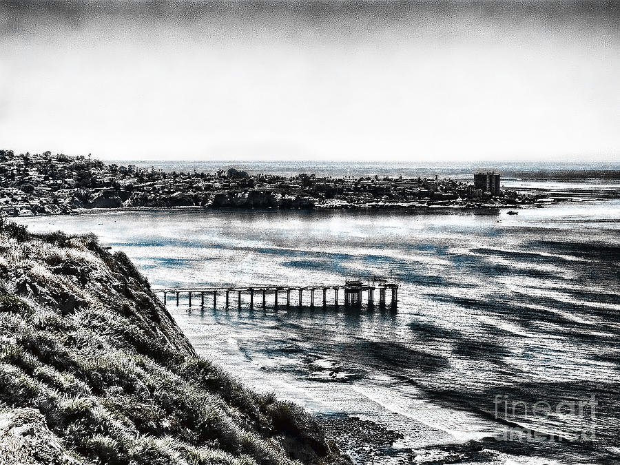 San Diego Photograph - View of La Jolla from Torrey Pines Cliffs by Mariola Bitner