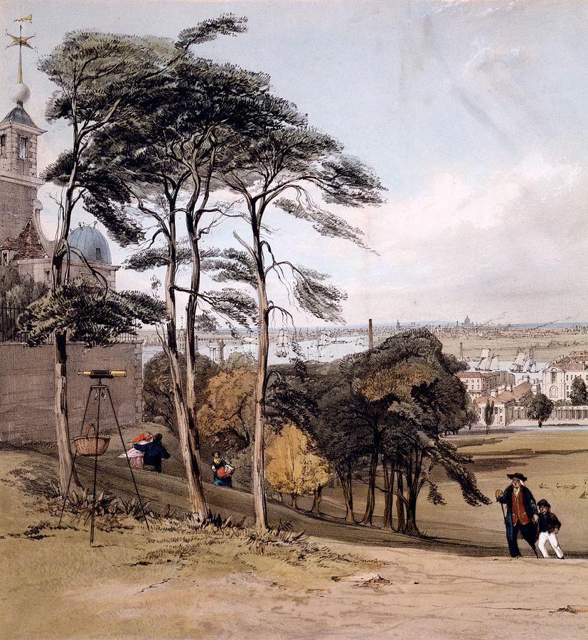 Landscape Drawing - View Of London From Greenwich Park, 1842 by Thomas Shotter Boys