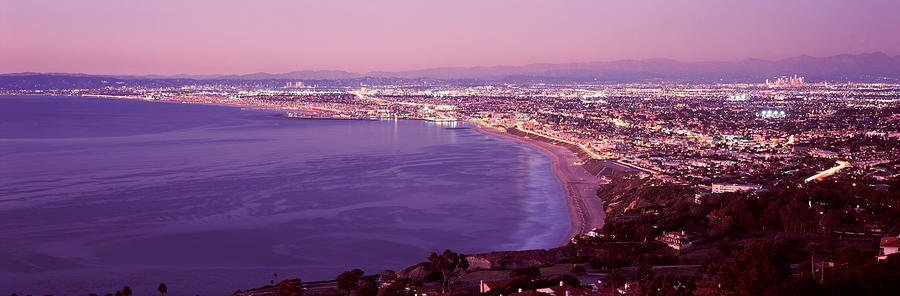 Redondo Beach Photograph - View Of Los Angeles Downtown by Panoramic Images