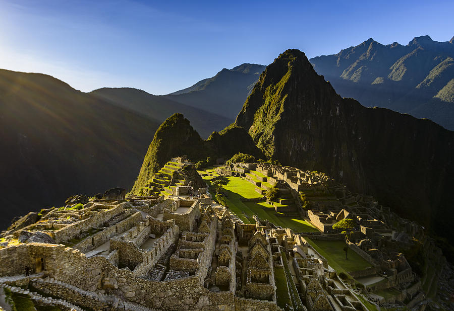 View of Machu Picchu as seen from the Inca Trail Photograph by OGphoto