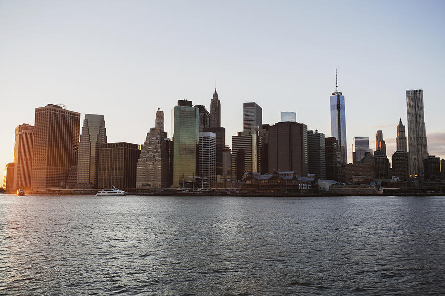 View Of Manhattan At Dusk Photograph by Kate Williams