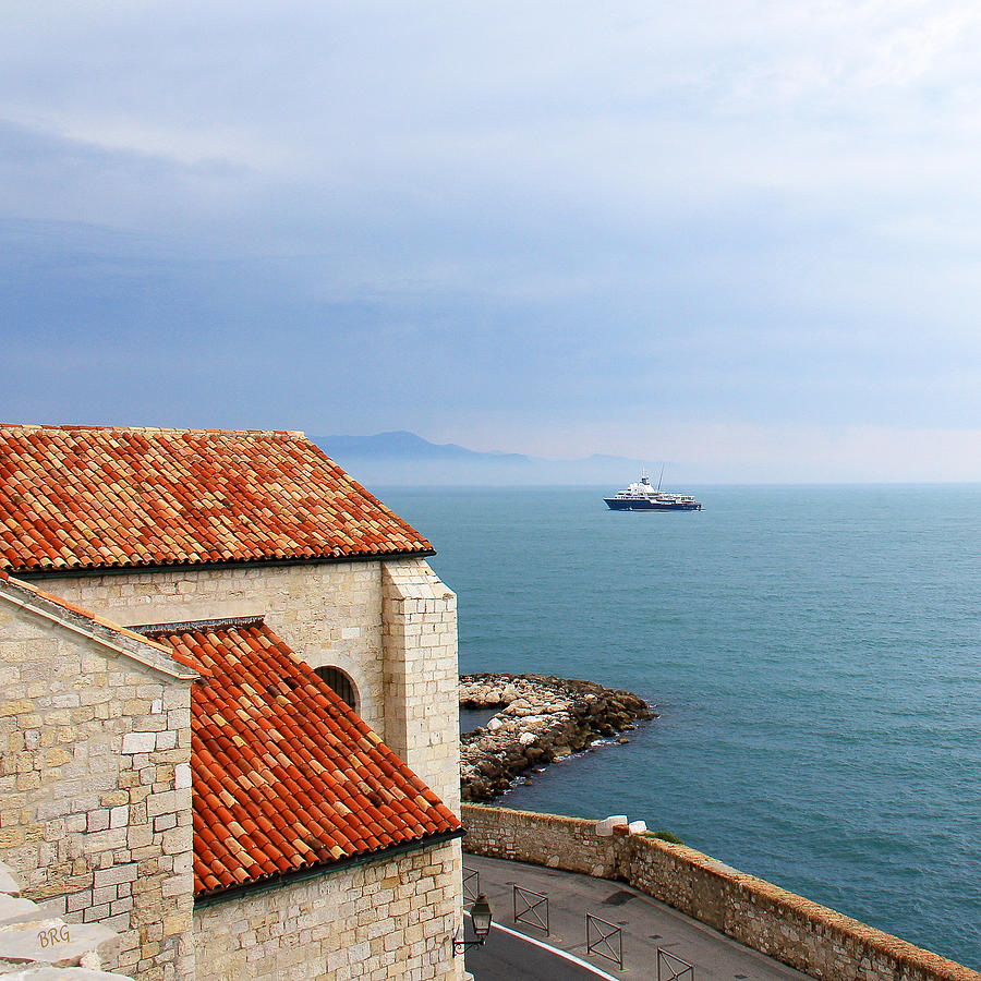 View Of Mediterranean In Antibes France Photograph