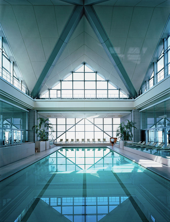 View Of Modern Swimming Pool Photograph by Erhard Pfeiffer