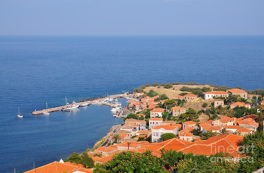 View of Molyvos village from the castle Photograph by George Atsametakis