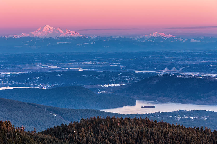 View of Mount Baker at Dusk Photograph by Pierre Leclerc Photography ...