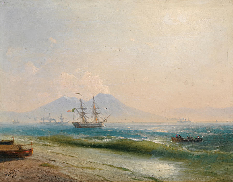 Ivan Painting - View of Mount Vesuvius by Ivan Konstantinovitch Aivazovsky