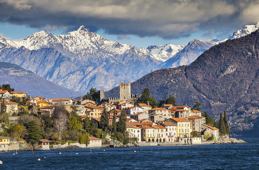 View of mountains and Lake Como, Italy Photograph by Francesco Meroni