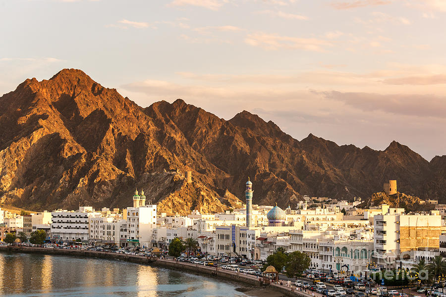 View of Muscat at sunset - Oman Photograph by Matteo Colombo