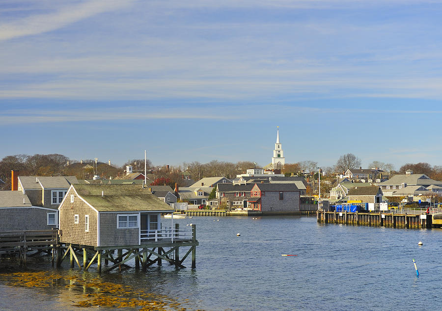 Architecture Photograph - View of Nantucket from the harbor by Marianne Campolongo