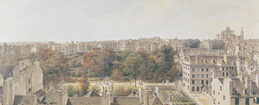 View of Paris Painting by Louis-Nicolas de Lespinasse