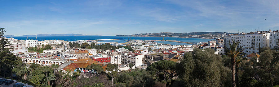 View Of Port And Overview Of Tangier Photograph by Panoramic Images ...