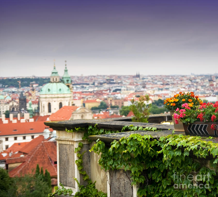 Architecture Photograph - View of Prague by Michal Bednarek