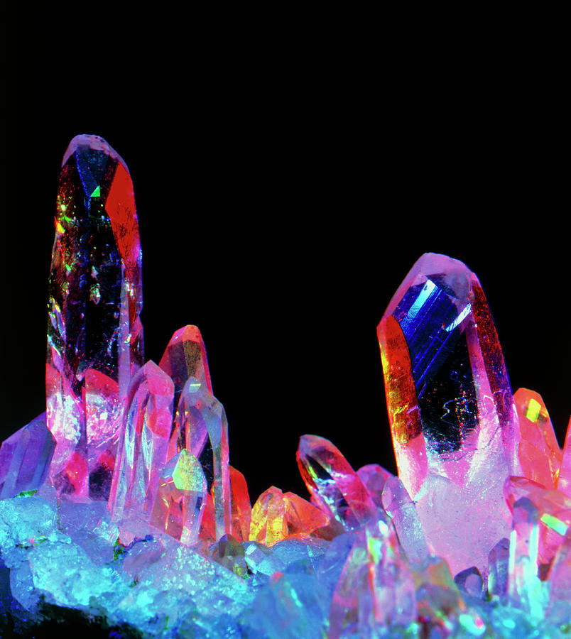 View Of Quartz Crystal Showing Prisms & Pyramids Photograph by Martin Bond/science Photo Library