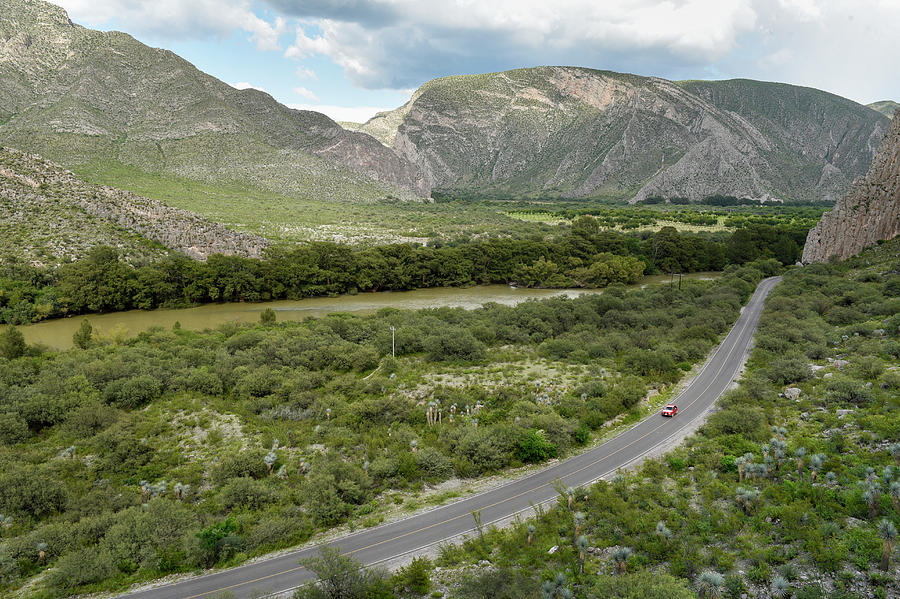 Nature Photograph - View Of Road And Mountains, Canon De by Marcos Ferro