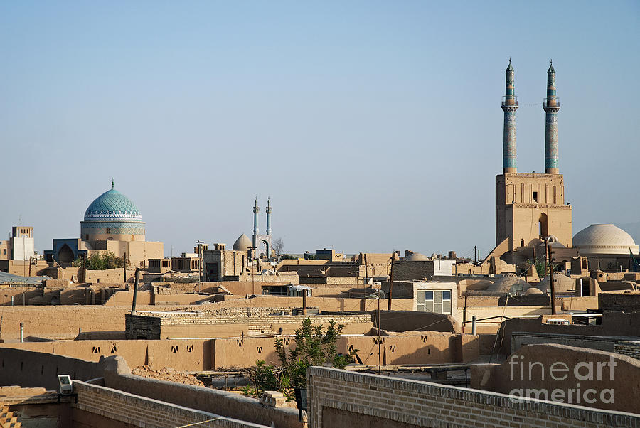 View Of Rooftops In Yazd Iran Photograph by JM Travel Photography