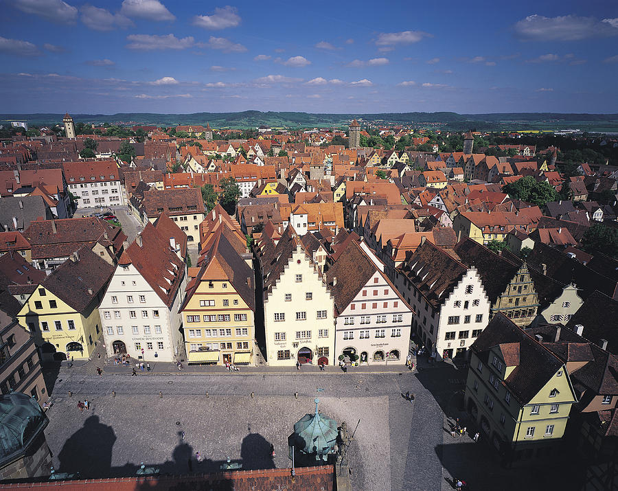 View of Rothenburg, elevated view Photograph by Murat Taner