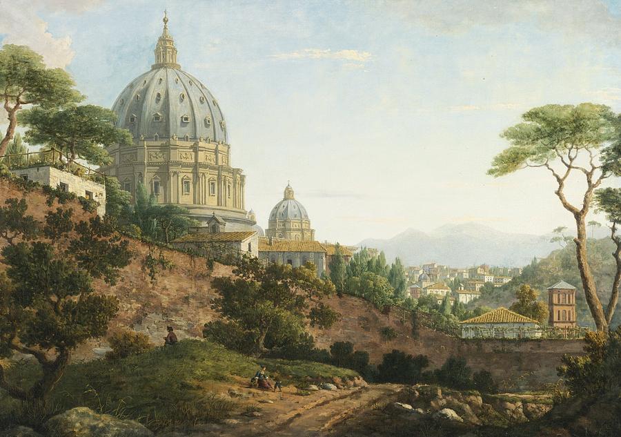 View Of Saint Peters Rome Painting