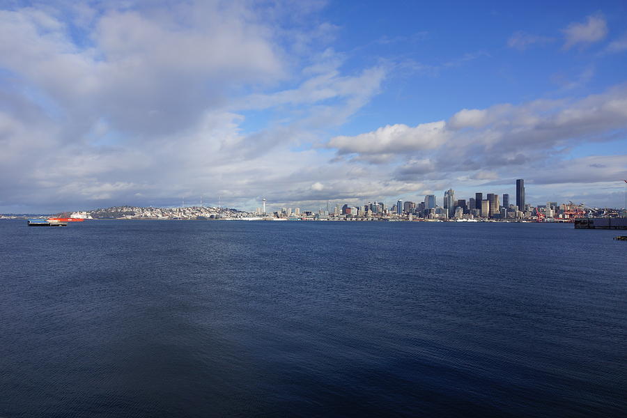 View of Seattle and Elliott bay Photograph by Yuri Levchenko - Fine Art ...