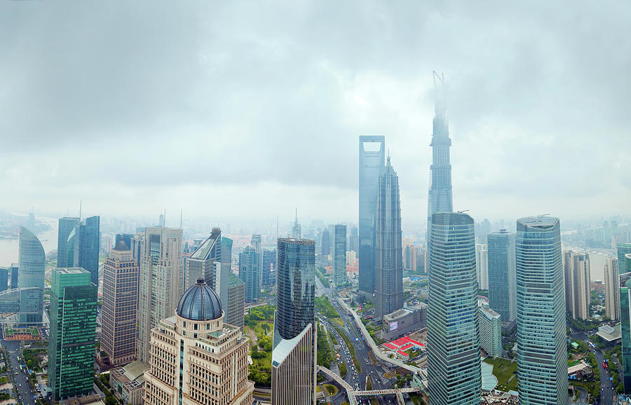 View Of Shanghai Lujiazui Financial Photograph by Pan Hong