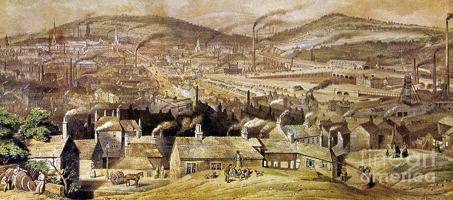 View Of Sheffield England Painting by Granger