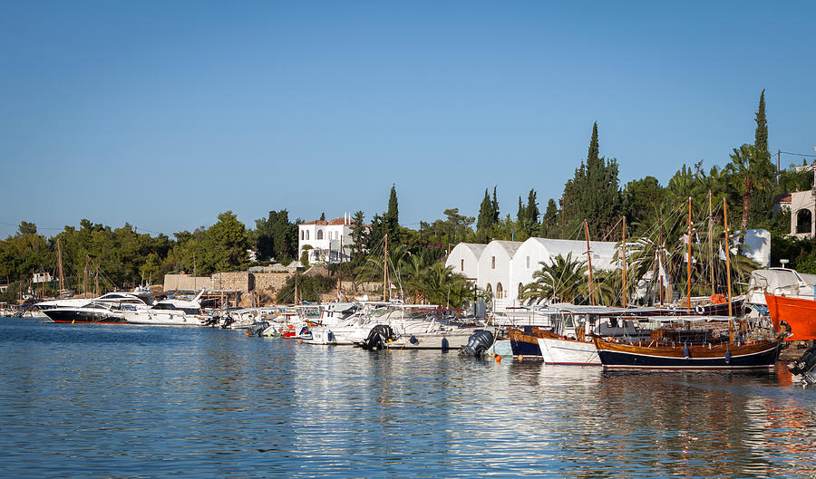 View of Spetses harbour Photograph by Paul Cowan