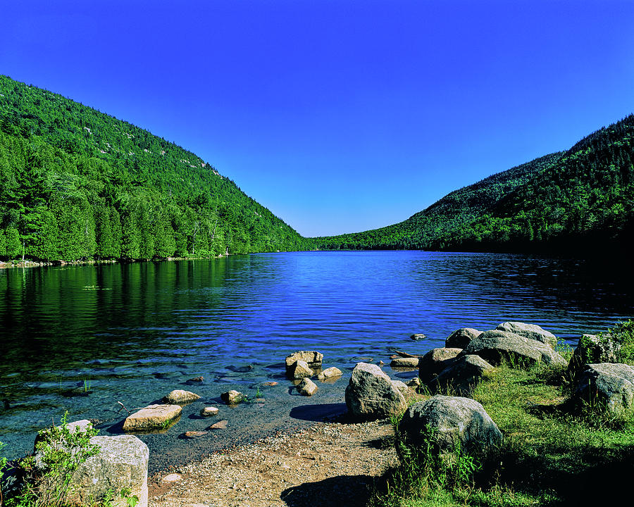 Acadia National Park Photograph - View Of The Bubble Pond, Acadia by Panoramic Images