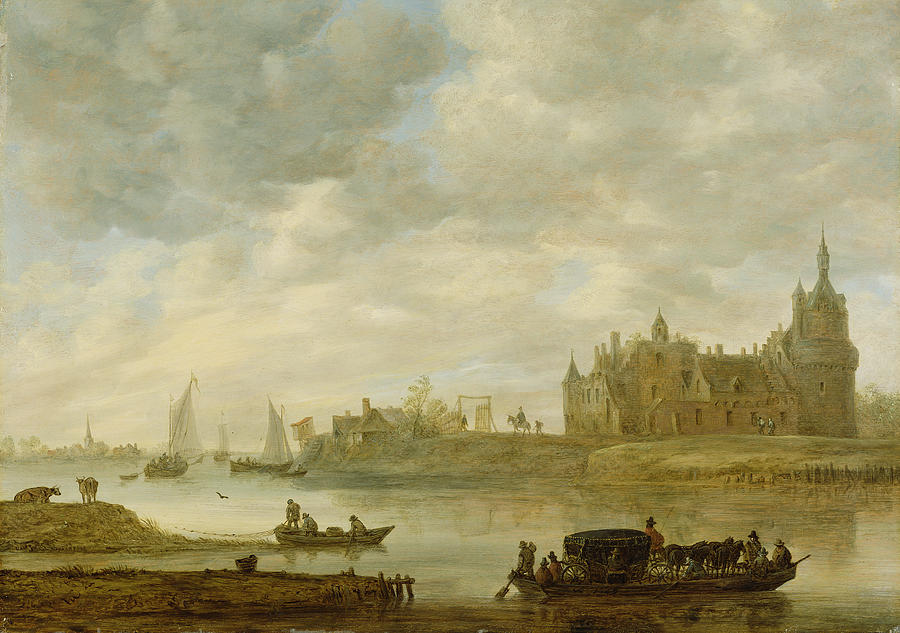 Boat Painting - View of the Castle of Wijk at Duurstede by Jan van Goyen