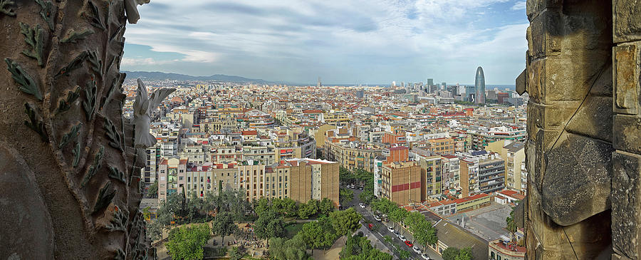 View Of The City From Sagrada Familia Photograph by Panoramic Images