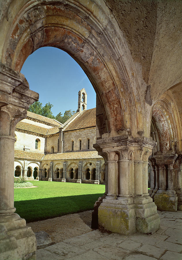 Cistercian Monastery Photograph - View Of The Cloister Photo by French School