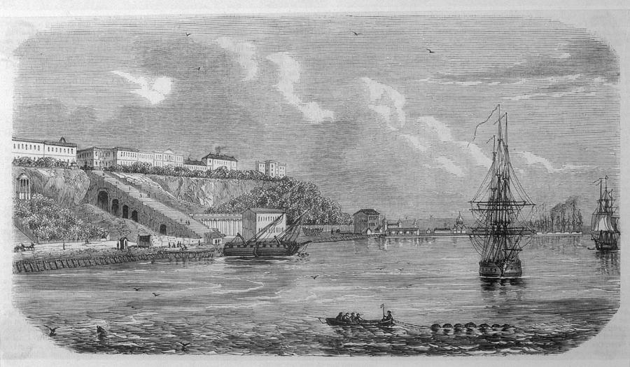 Ukraine Drawing - View Of The Commercial Quay At Odessa by Mary Evans Picture Library