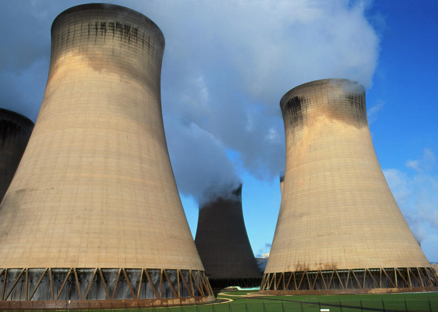 View Of The Cooling Towers Of Drax Power Station Photograph by Garry Watson/science Photo Library