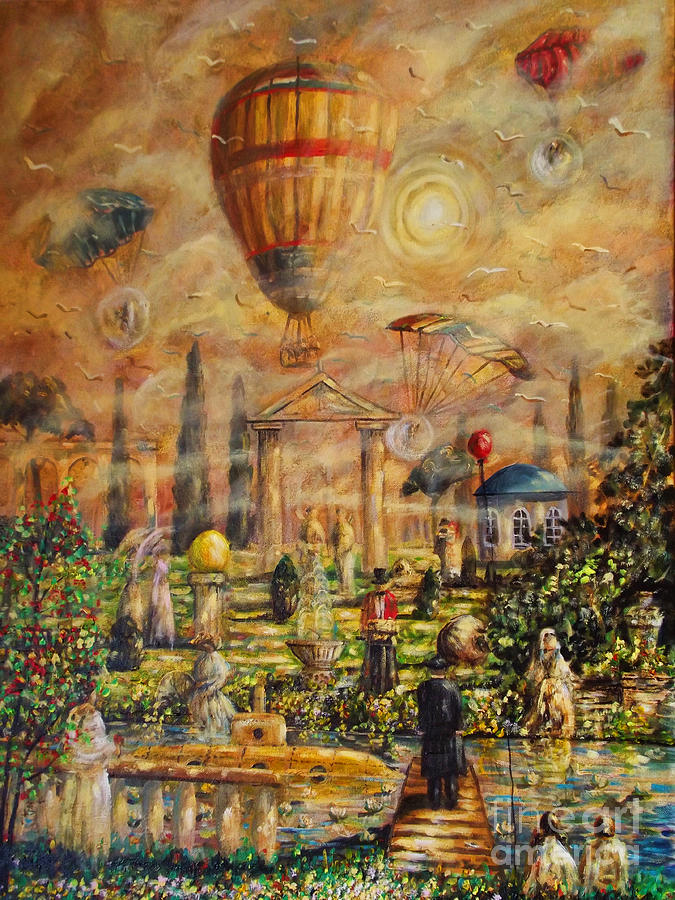 View of the Golden City Painting by Dariusz Orszulik