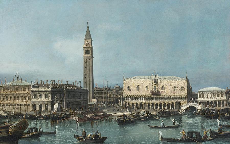 View Of The Molo From The Bacino Di San Marco Painting by Celestial Images