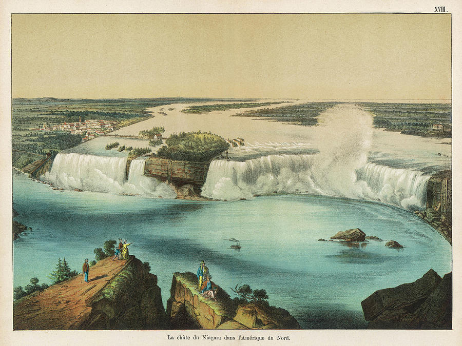 View Of The Niagara Falls Drawing by Mary Evans Picture Library Fine