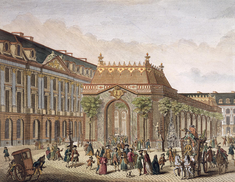 Ball Drawing - View Of The Place De Louis Le Grand by French School