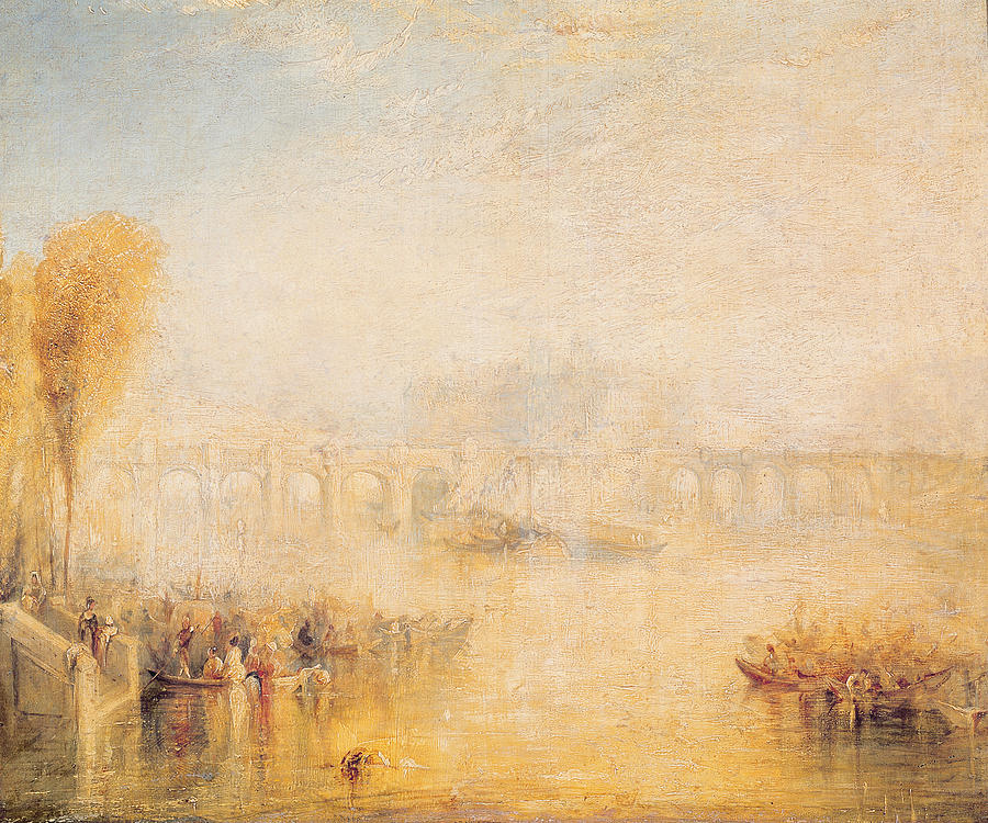 Boat Photograph - View Of The Pont Neuf, Paris Oil On Canvas by Joseph Mallord William Turner