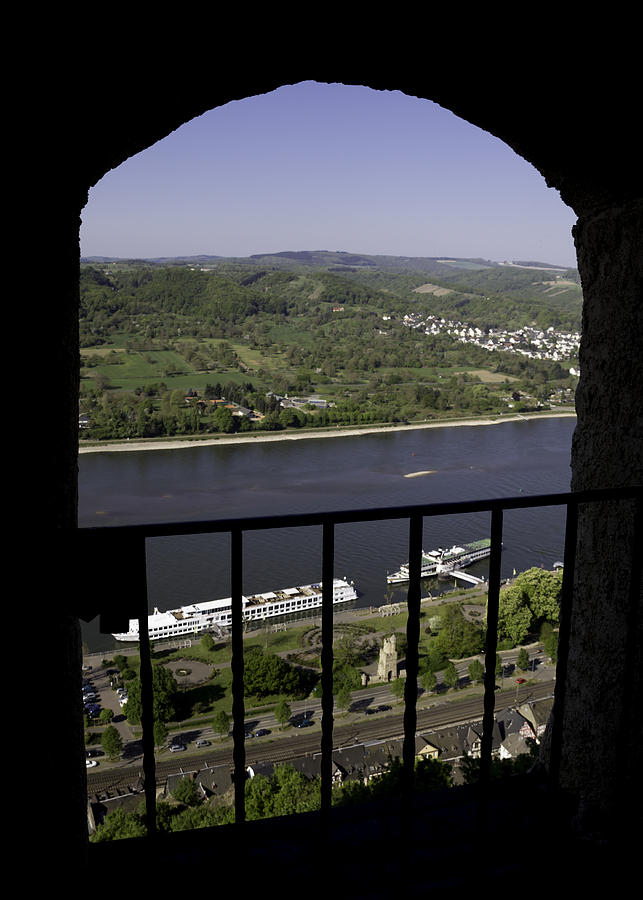 Romanesque Photograph - View of the Rhine from Marksburg Castle by Teresa Mucha