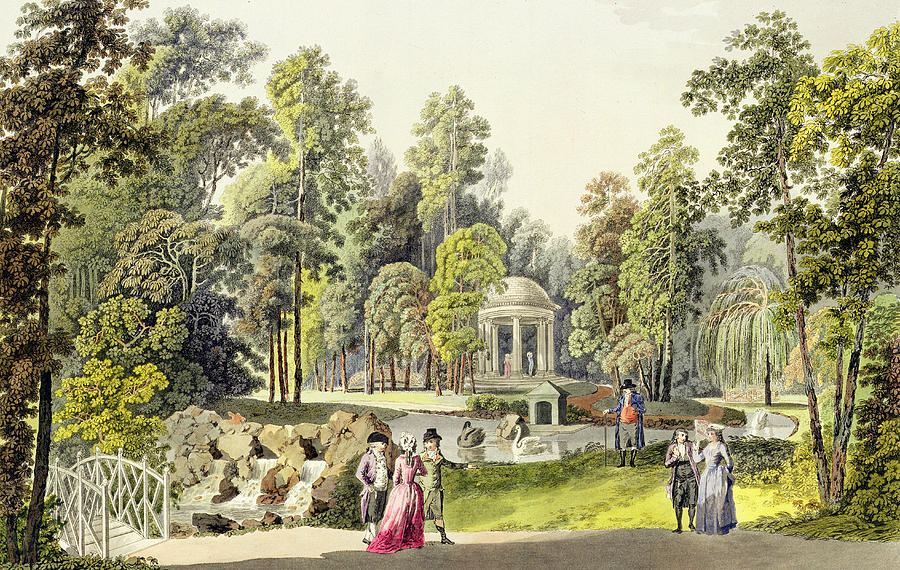 Garden Painting - View of the Temple of Diana at Erlaw by Laurenz Janscha