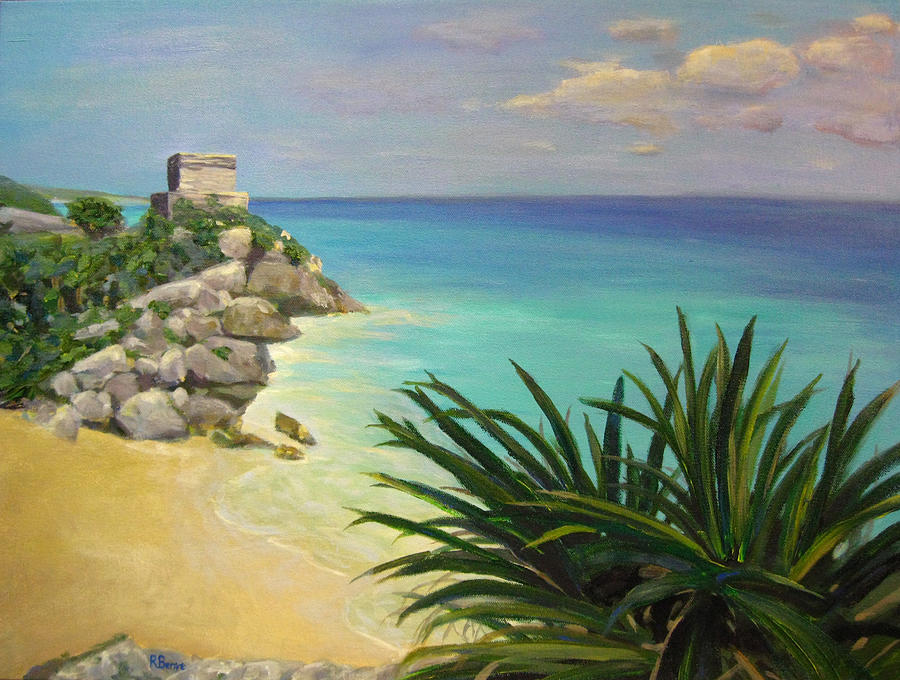 View of Tulum Painting by Robie Benve