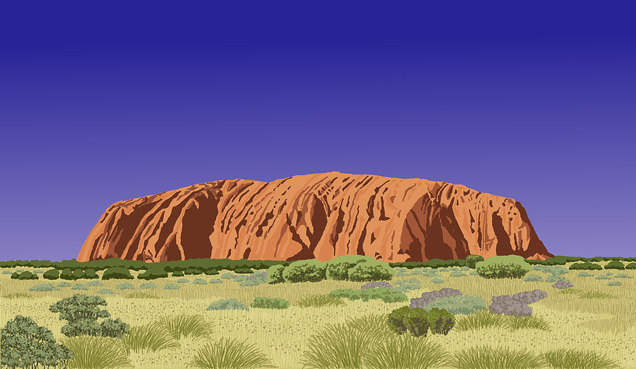 View of Uluru / Ayers Rock by David Burkart View of Uluru / Ayers Rock by David Burkart