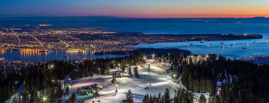 View of Vancouver city from Grouse Mountain Photograph by Pierre Leclerc Photography