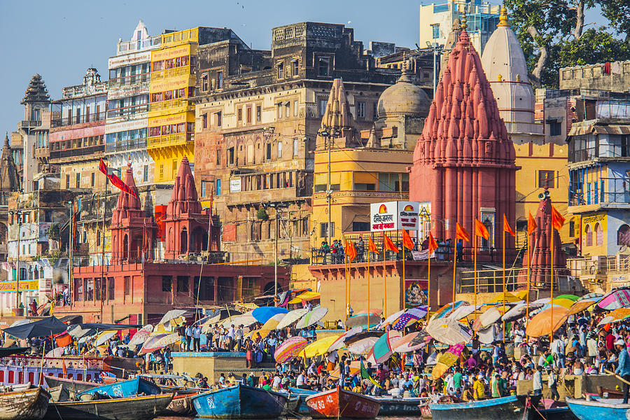 View of Varanasi India Photograph by Aluxum