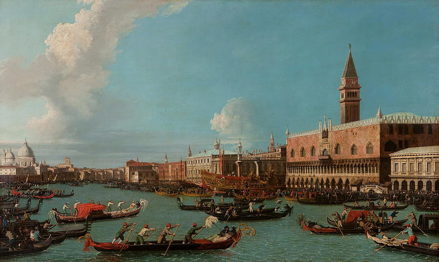 Canaletto Painting - View Of Venice With The Doge Palace And The Salute by Canaletto Canaletto Painting - View Of Venice With The Doge Palace And The Salute by Canaletto