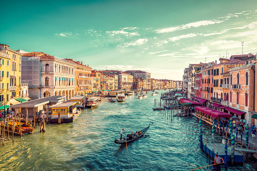 View of Venices Grand Canal Photograph by JaCZhou