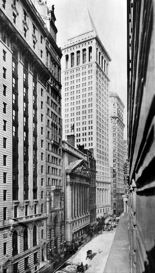 New York City Photograph - View Of Wall Street by Irving Underhill
