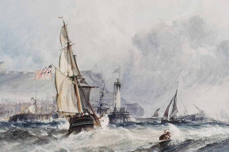 Boat Painting - View of Whitby by George the Elder Chambers