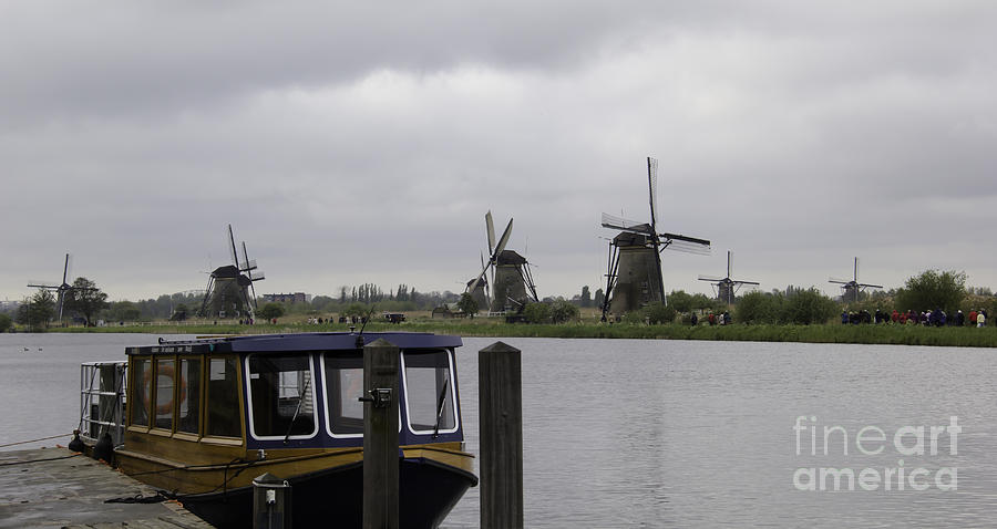 View of Windmills Kinderdijk Holland Photograph by Teresa Mucha