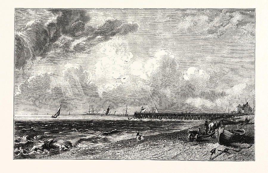 View Of Yarmouth, From A Picture By Constable, Uk, Britain Drawing by ...