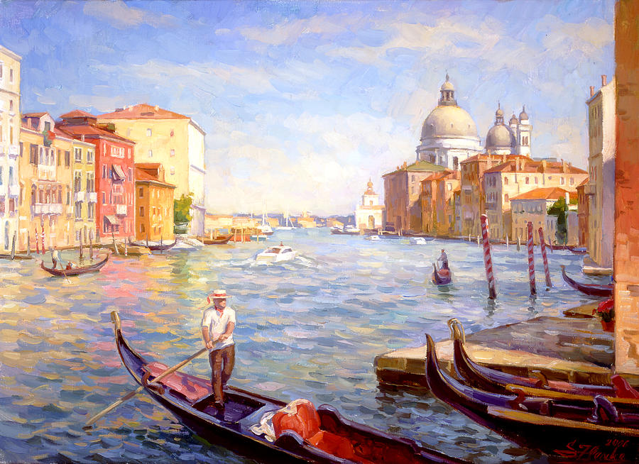 View on Della Salute Painting by Serguei Zlenko