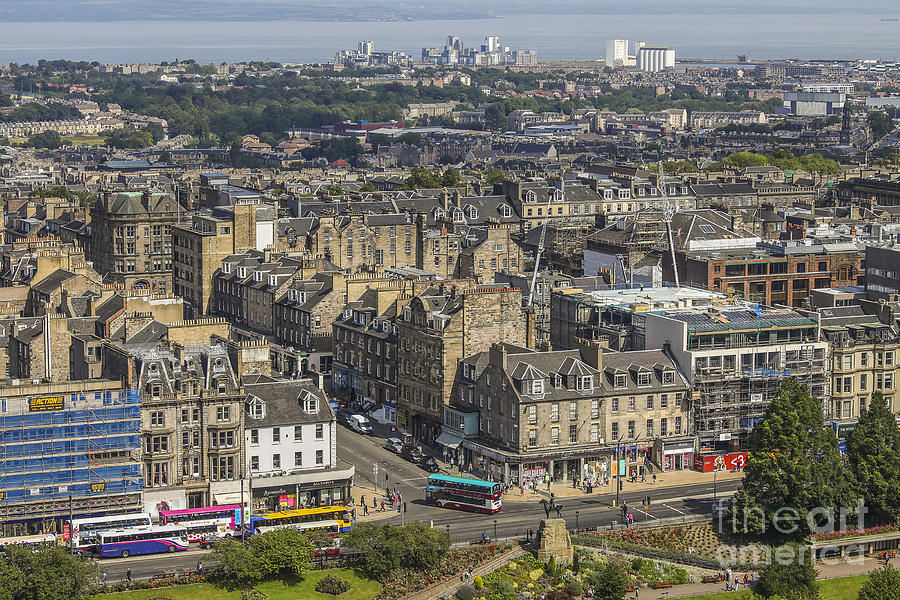 View on Edinburgh with Princess street Photograph by Patricia Hofmeester